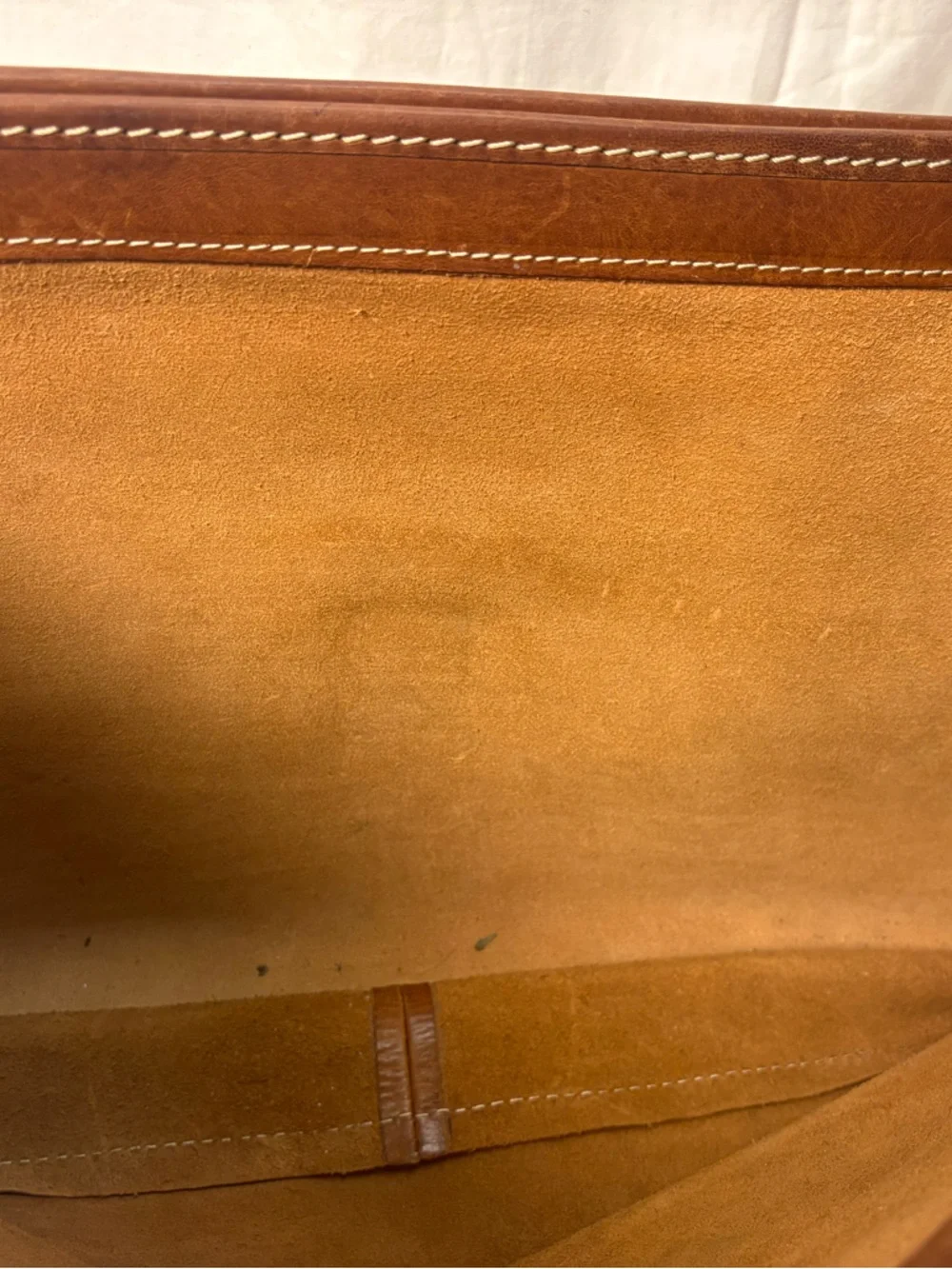 Floto Parma Italian Leather Briefcase Messenger Bag Cognac Brown Made in Italy